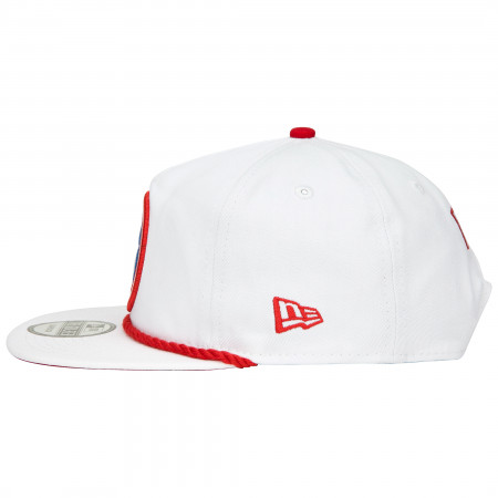Captain America Logo White Colorway New Era Adjustable Golfer Rope Hat